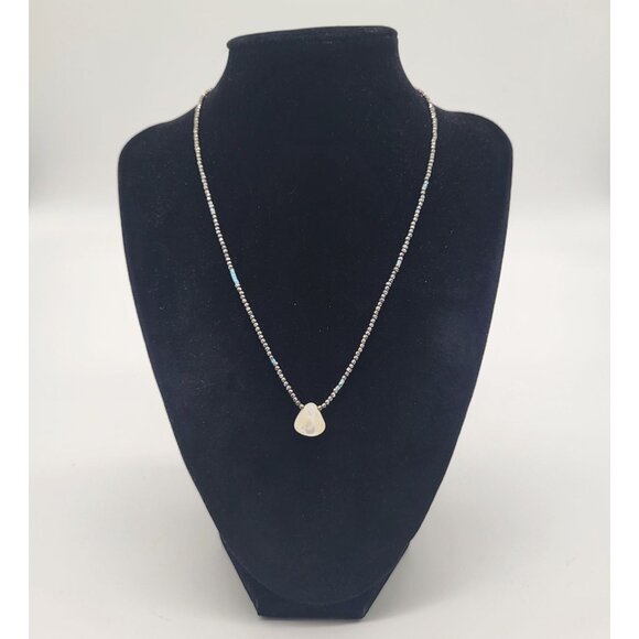 VTG Designer Colleen Lopez Sterling Silver Pearl Beaded Necklace Dainty - Picture 1 of 10